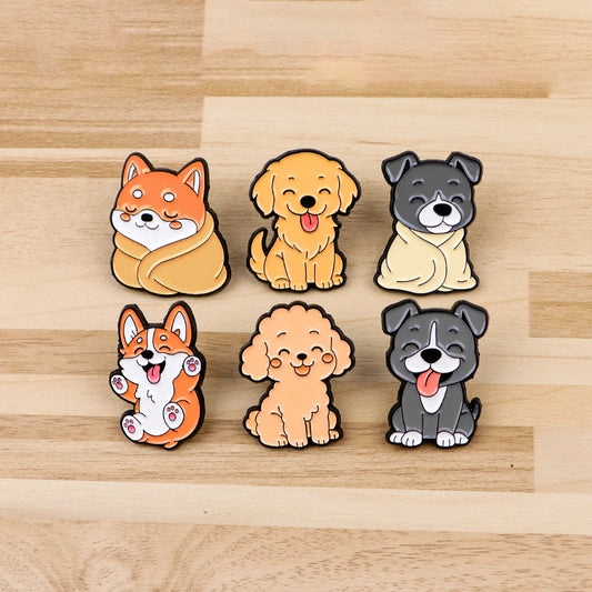 CuteCritter Pins™ Cartoon Animal Enamel Pins | Dog Paw Clothing™