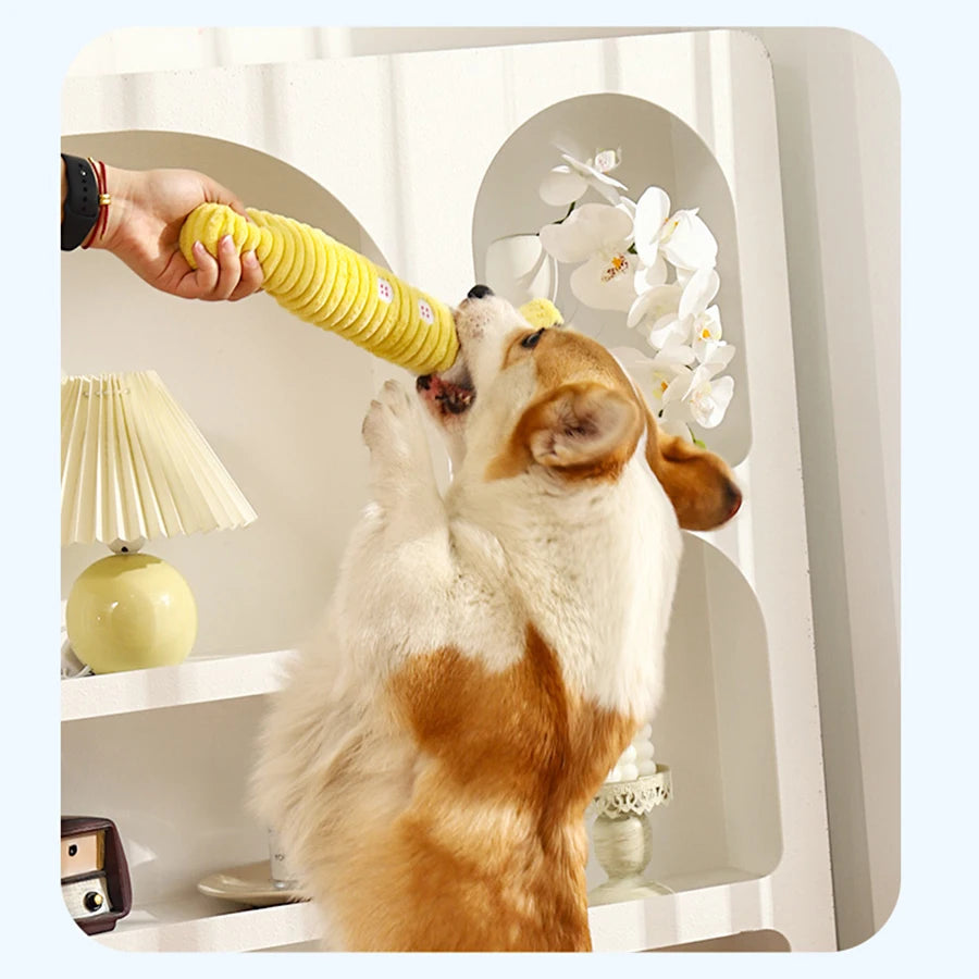 Dog Teething Plush Pet Teething Toys Palm-Shaped Squeaky Plush Chewing Toy Pet Supplies Bite Resistant Cute Plush Squeaky Dog To