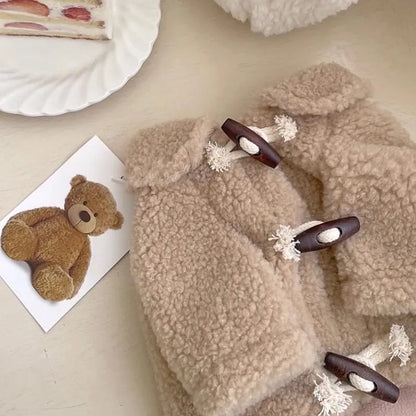 Dog Coat Winter Pet Jacket Button Warm Dog Clothes Chihuahua Bichon Clothing Girls Dog Costume Cat Clothing Puppy Sweatshirt