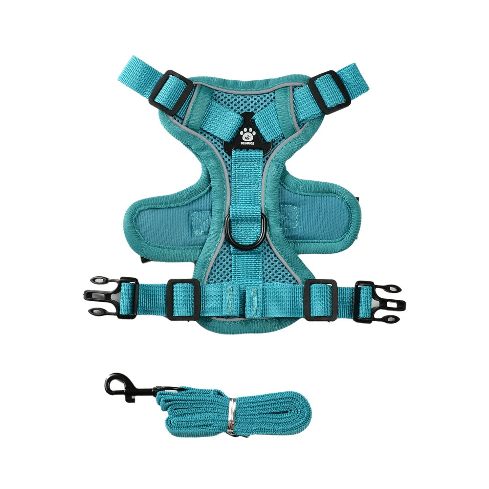 the AIRPAW REFLECTIVE HARNESS - Pet Harness and Leash Set, Reflective Walking Puppy Vest Chest Strap for Small Dogs/Cats, Breathable Outdoor Harnesses With D-Ring