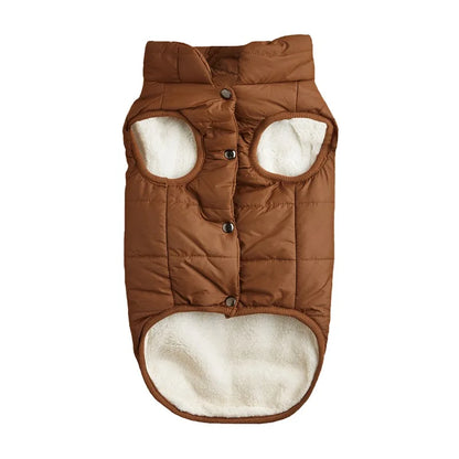 Winter Pet Dog Coat Winter Warmth Clothes Winter Dog Vest With Integrated Keep Warm Fleece Back Zipper For Small Medium Dog