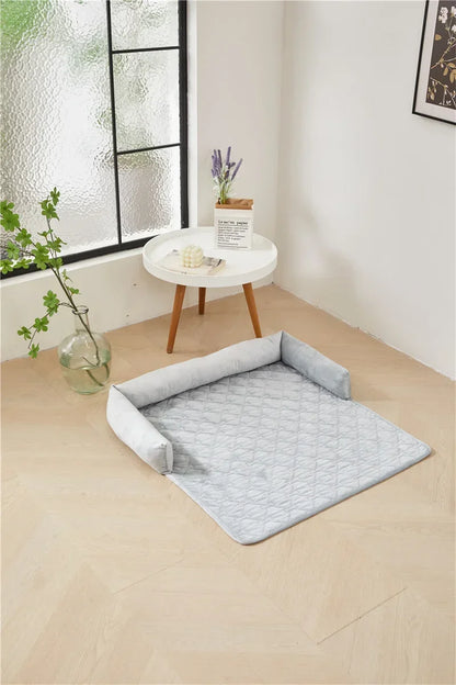 Velvet Pet Sofa Mat Warm Pet Blanket for Medium Large Dog Couch Bed Cushion with Pillow Cats Pad House Pet Supplies Accessories