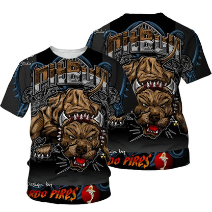 the ALPHA DAWGS - Pet Dog Boxing 3D Printing T-Shirts for Men