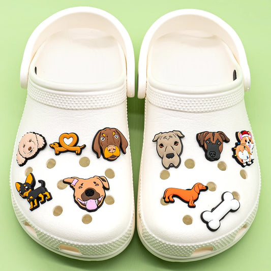 the PUPSTEPS CHARMS - 1PCS PVC Dog Dachshund Corgi Paw Shoe Charms, Shoe Decorations Accessories, Pins for Women/Men/Kids Gift, Bulldog Clog Buckles