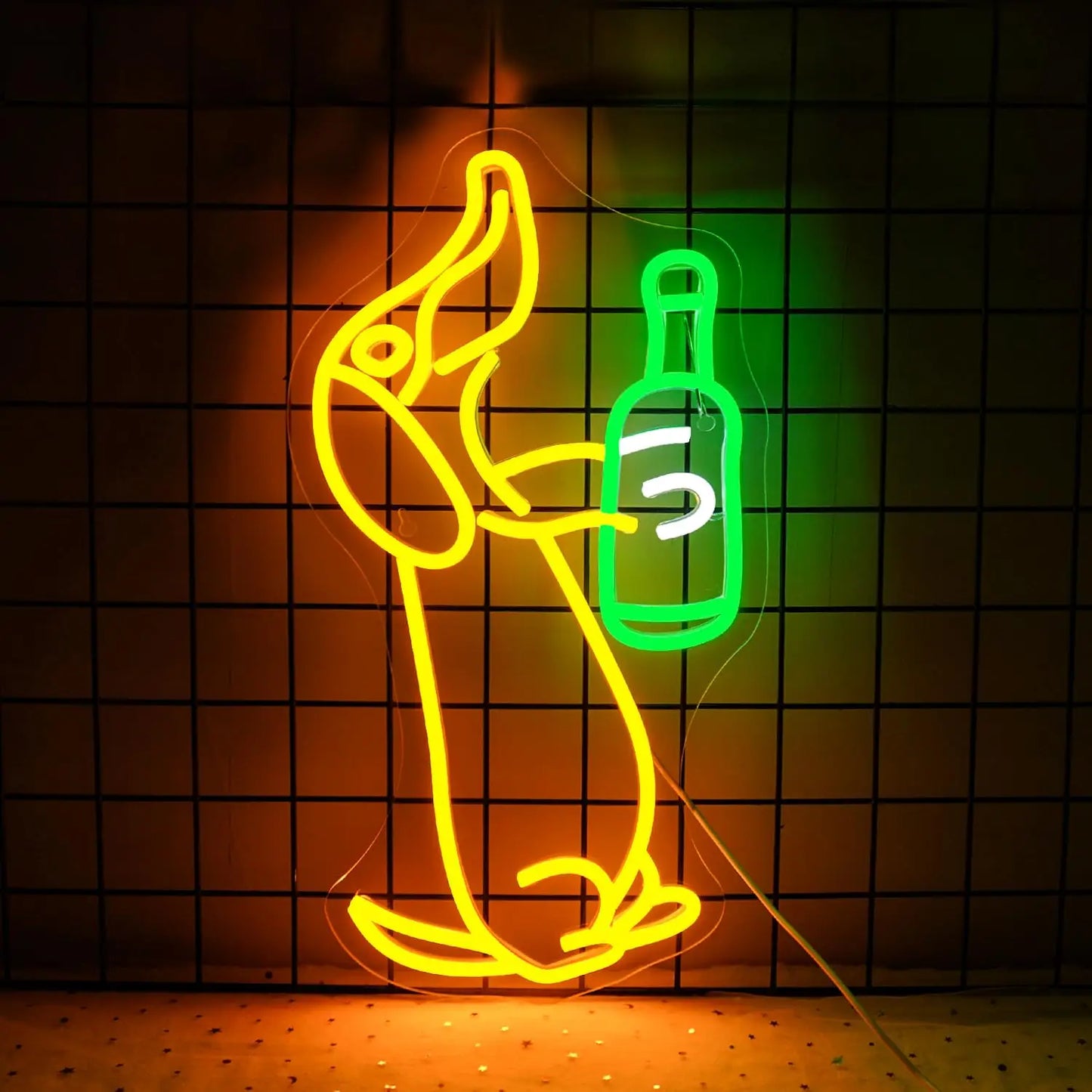 Dog Beer Neon Beer Signs for Wall Decor Bar Sign Animal Bar Light up for Bedroom Men Cave Birthday Party Home