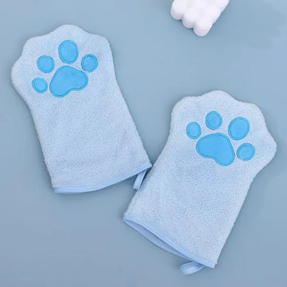 Pet Grooming Glove Quick Drying Dogs Paw Towel Microfiber Double Sided Dogs Grooming Mitt for Medium Small Dogs
