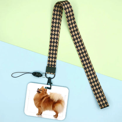 Cat and dog pattern Bank Credit ID Card Student Bus Card Holders Storage Protective Shell Pendant