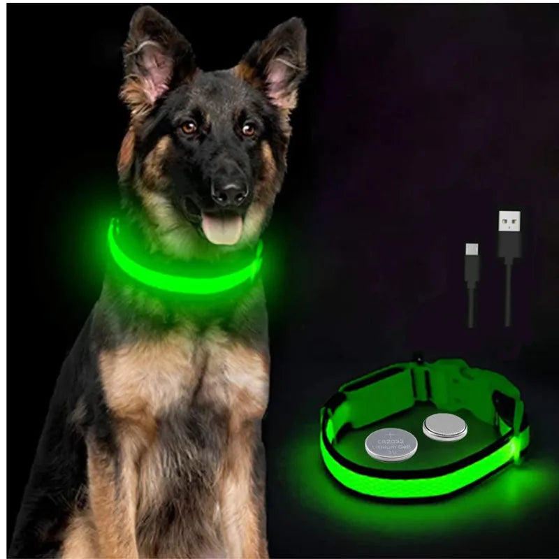 the TRIGLOW SAFETY COLLAR - 3 Modes Dog Luminous Charge Collar, Led USB Cat/Dogs Collars, Detachable Night LED Glow, Dog Loss Prevention Collar, Pet Accessories