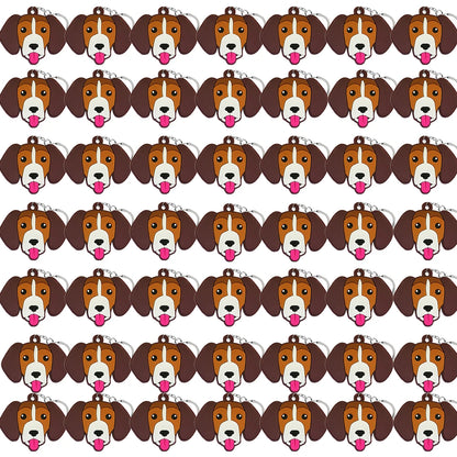 50PCS Cute Animal Keychain knife Ducks Dogs Cats Keyring for Women Men Kids Handbag Cool Car Key Accessories Friends Key Gifts