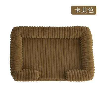 2025 Cross-border new product pet litter winter warm large dog kennel pet mat cat litter dog bed dog mat