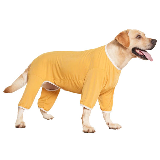 Dog Jumpsuit for Medium Large Big Dogs Cooling Ice-silk Summer Clothes Soft Pet Recovery Suit Pajamas Onesie 4 Legs Pjs Shirt