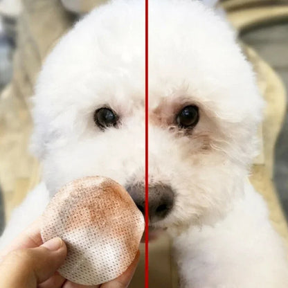 the DOGGY EAR/EYE WIPES - 130 Pcs/Set of Dog and Cat Cleaning Wipes, Pet Eye Wipes, Grooming Tear Stain Remover, Gentle Non-Foaming Wipes/Towels