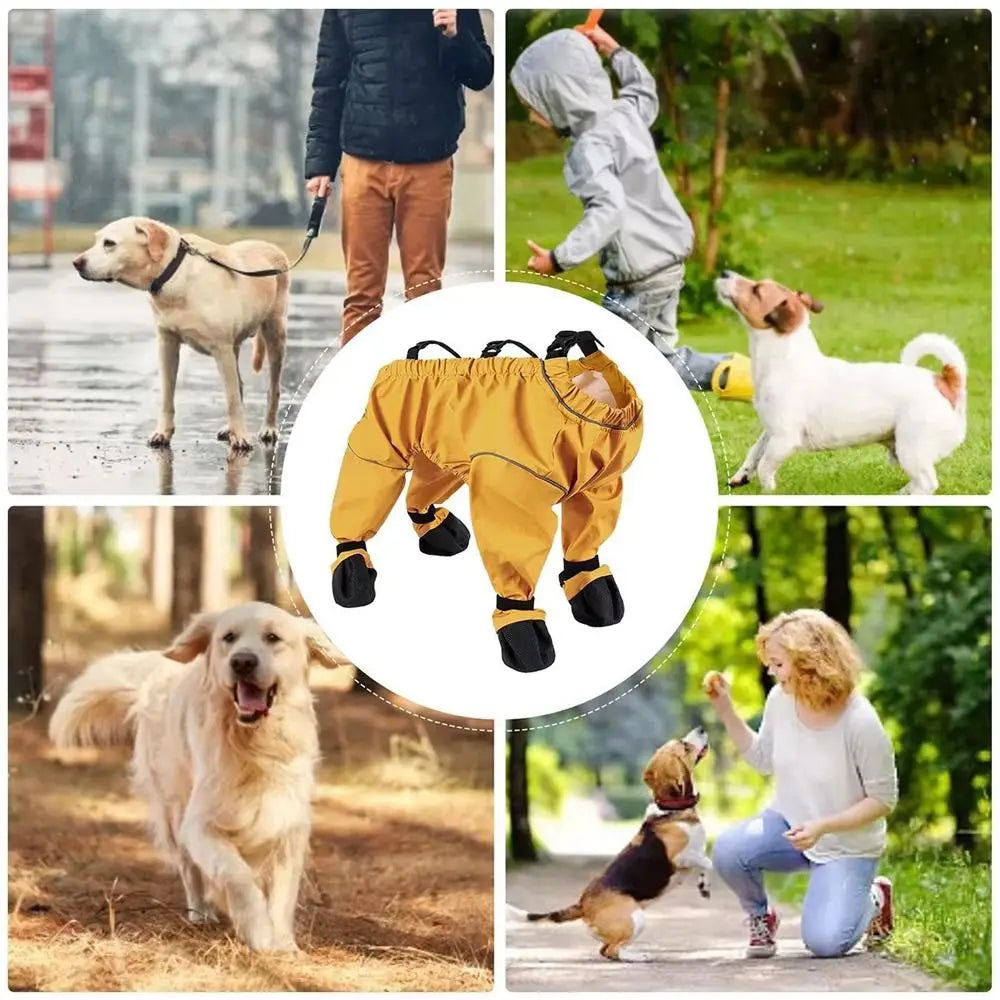 the STRIDEGUARD DOG LEGGINGS - Fashion PU Pet Pants, Anti-Slip Waterproof Puppy Costume Leggings, Dog Costumes for Outdoor Activity