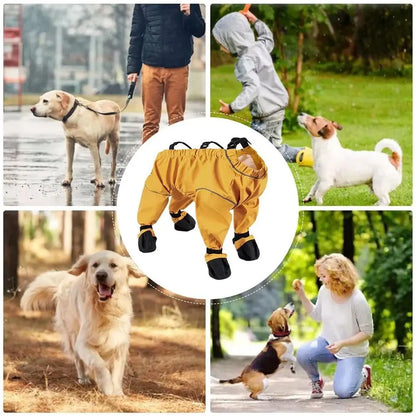 the STRIDEGUARD DOG LEGGINGS - Fashion PU Pet Pants, Anti-Slip Waterproof Puppy Costume Leggings, Dog Costumes for Outdoor Activity