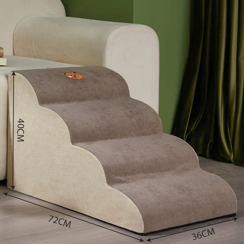 Dog Stairs Pet 2 Steps Stairs for Small Dog Old Dog Ramp Ladder Anti-slip High Bed Removable Dog Climbing Stairs Ramp Stairs