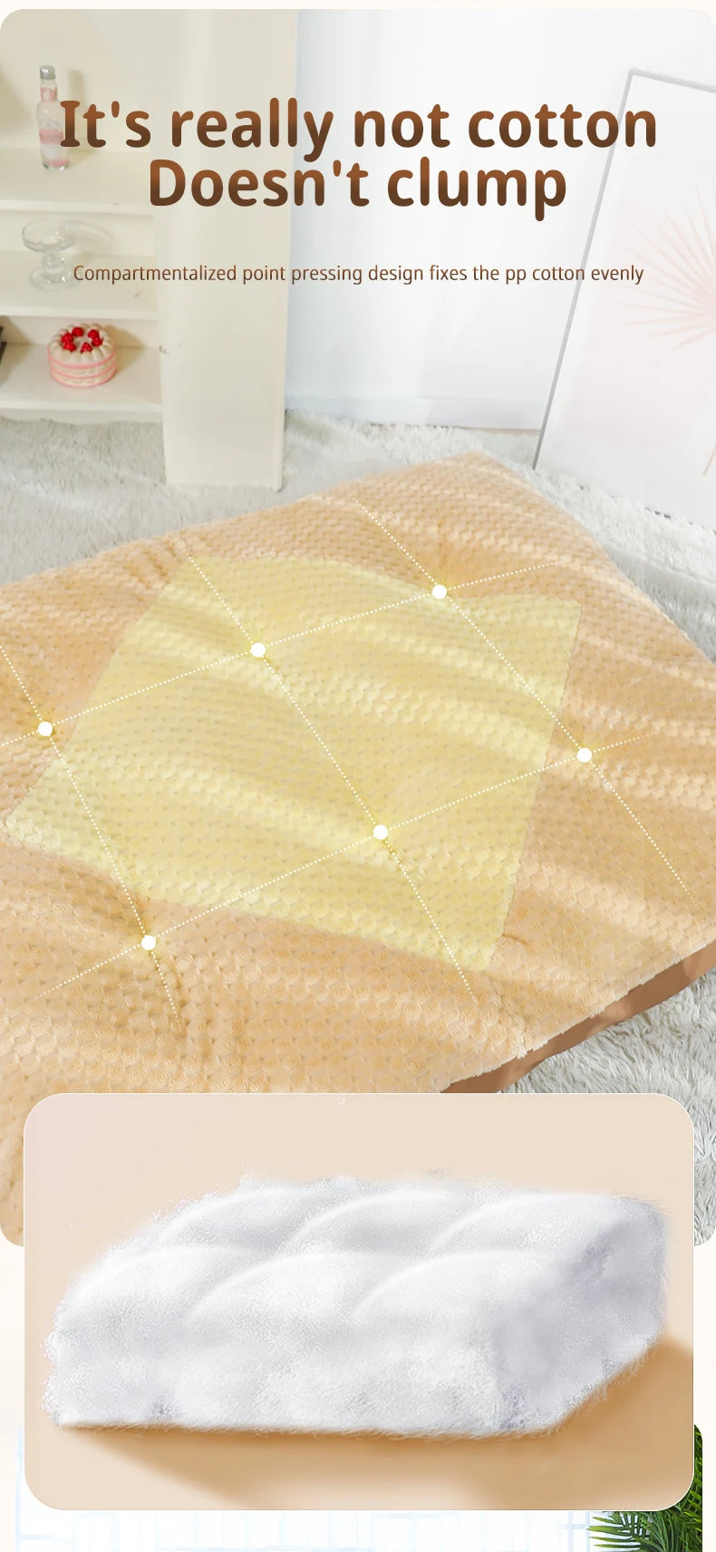 HOOPET Dog Kennel Winter Warm Sleeping Mat Full Removable Washable Large Dog Golden Retriever Dog Sofa Dog Mat Winter Dog Beds