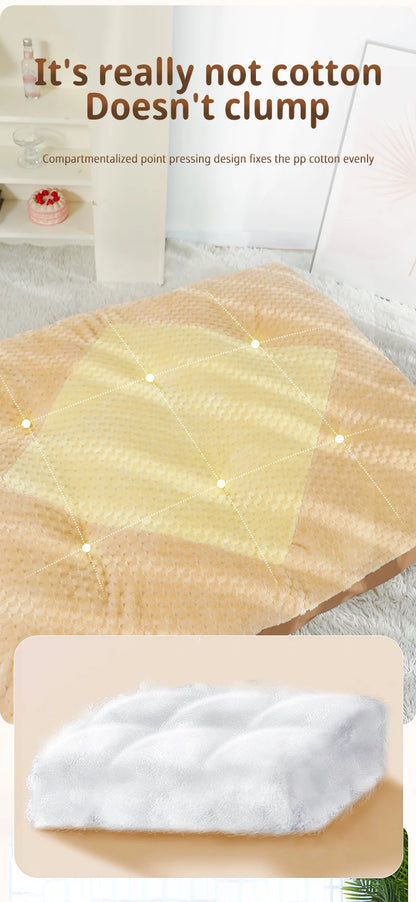 HOOPET Dog Kennel Winter Warm Sleeping Mat Full Removable Washable Large Dog Golden Retriever Dog Sofa Dog Mat Winter Dog Beds