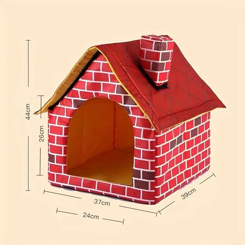 Warm and Comfortable Pets House Detachable and Washable Dog/cat Bed Suitable for Small Dogs and Small To Medium-sized Cats Cave