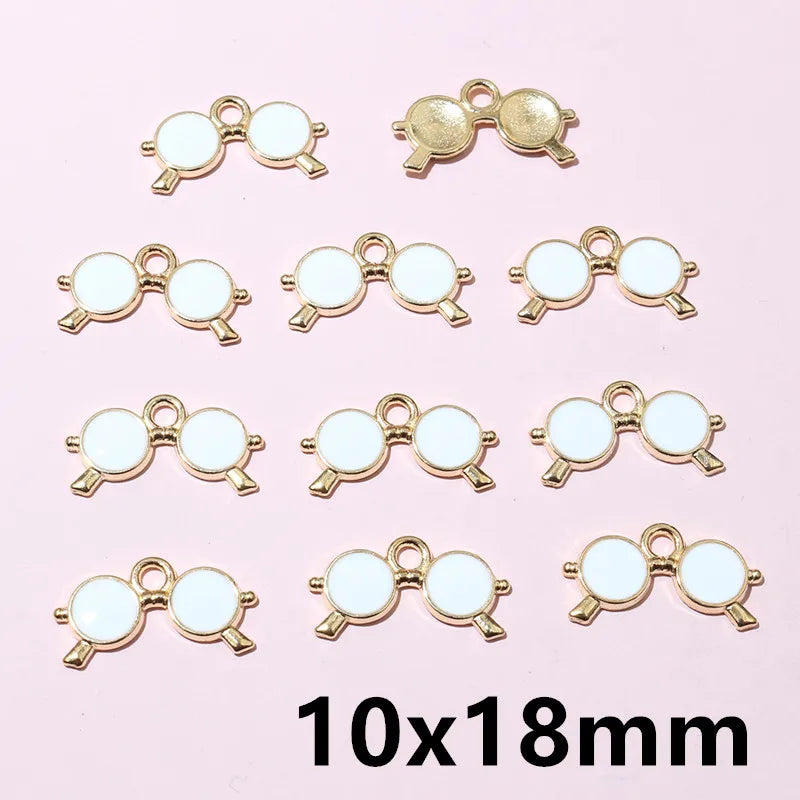 20pcs 12x13mm Enamel Bone Charms Pendant Small Cute DIY Jewelry Making Accessories for Bracelet Earrings Keychains