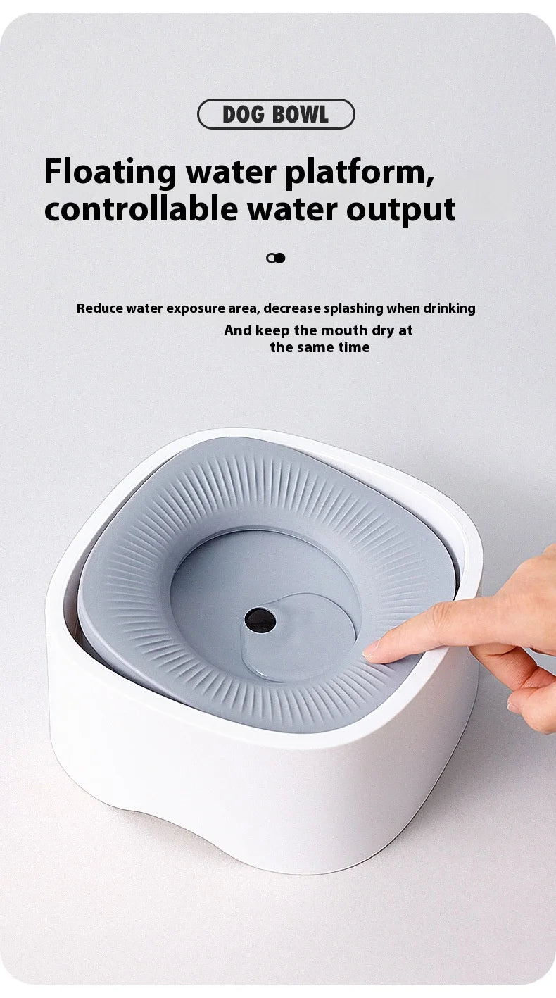 Anti-Splash Pet Water Bowl - No Mess Drinking Dish for Cats & Dogs with Floating Design Keeps Chin Dry Easy Clean