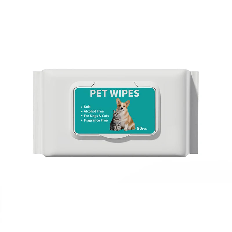 the GRAPE SEED OIL WIPES - 80PCS/Pack Pet Wipes, Disposable Pure Water Formula Pet Care, Dog and Cat Health Cleaning Deodorizing Wipes, Single-Use