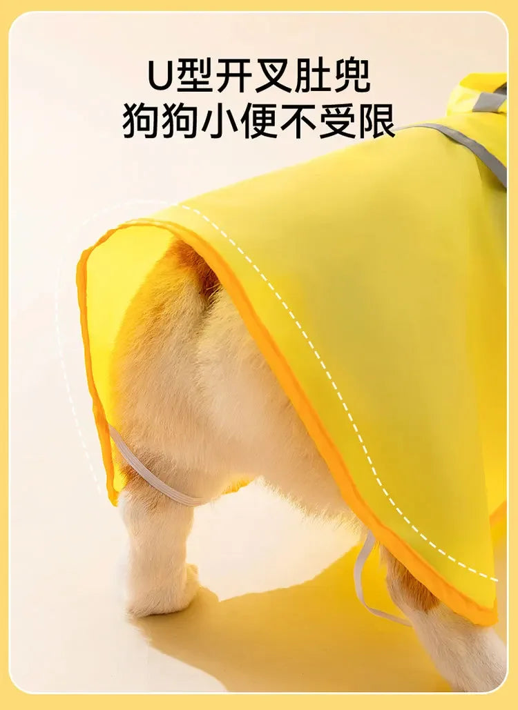 the DUCK'N'DRY RAIN PONCHO - Pet Dog Duck Shape Rainwear/Raincoat, Puppy/Pet Hooded Waterproof Jacket Clothes, Soft PVC Small Dogs Raincoat, Puppy Rain Poncho