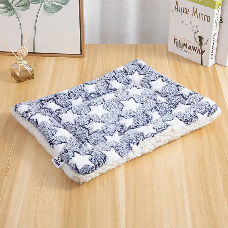 the PAW-NEST DOUBLE-SIDED MAT - Flannel Double-Sided Pet Mats, Short Plush Pet Sleeping Bed for Cats and Small Dogs, Cute Pet Pad Blanket, Warm Kitten Cushion