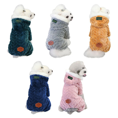 Winter Warm Pet Dog Jumpsuit Windproof Dog Clothes for Small Dogs Chihuahua Jacket Yorkie Costumes Shih Tzu Coat Poodle Outfits
