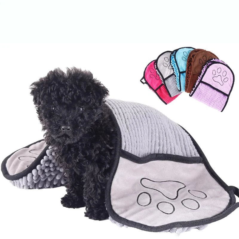 the PAWPOLISH BATH GLOVE - NEW Body Scrubber, Cat/Dog Bath Towel, Glove-Style Bathing Towel, New Dog Drying Towel, Quick-Dry Pet Supplies