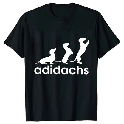 the ADIDACHS - New Men's T-Shirt, Dachshund Dog Lover T-Shirt, Graphic Tee Shirts, Oversized Men/Women T-Shirt, Harajuku Fashion Men's Shirts