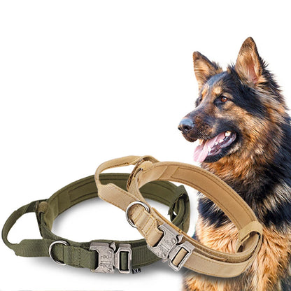 the PATROLPRO COLLAR & LEASH SET - Pet Dog Collar/Leash Set, Nylon Material Durable Dog Collar - Reflective Leash, Pet Tactical Training Dog Collar, Large Dog Leash Set