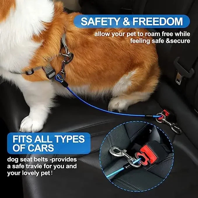 1Pc Chew-Proof Dog Car Harness Durable,Comfy & Secure Seat Belt for Small/Medium Dogs-A Pet Travel Essential