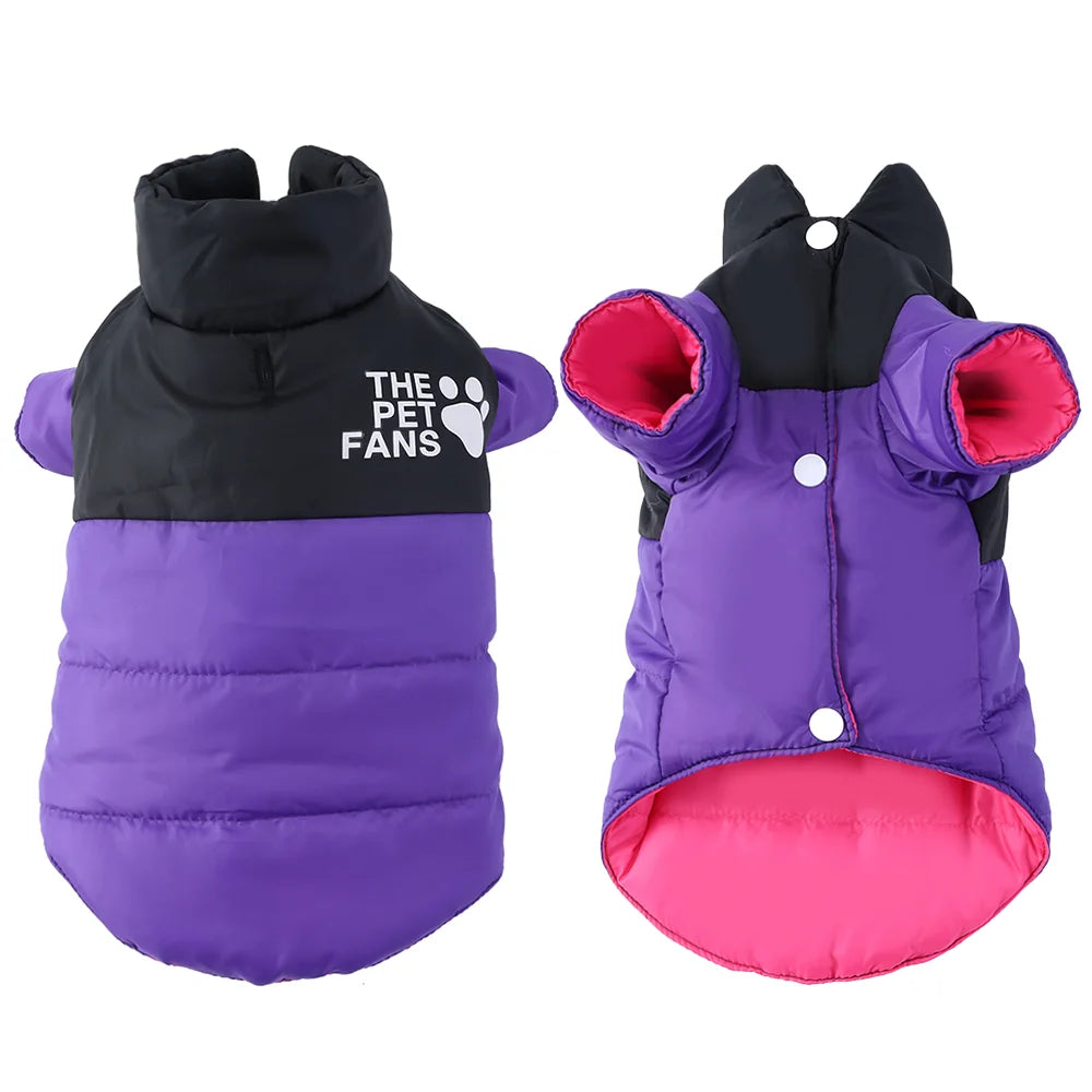 Reversible Dog Jacket For Small Medium Dogs Waterproof Pet Clothes For Winter Warm Pets Outfits Chihuahua Yorkshire Pug Costume