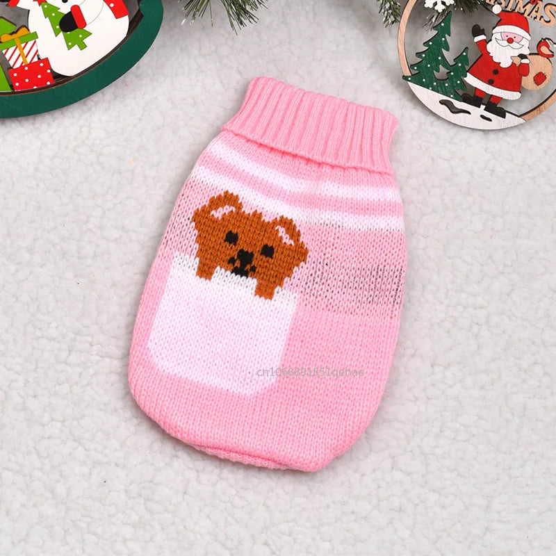 the PAWFROST COZY KNIT PET SWEATER - Small Cat/Dog Sweater/Pullover, Winter Dog Clothes for Small Dogs, Chihuahua/Yorkies Puppy Jacket, Pet Clothing Christmas