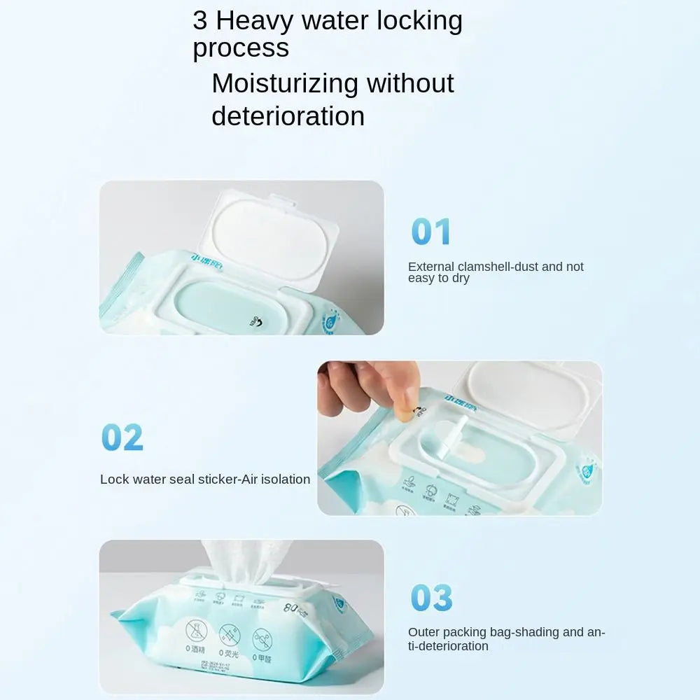 the PET WIPES - 80Pcs/Pack Pet Wipes, Pet Eye and Ear Wipes for Wiping Pets, Dog/Cat Pure Water Wet Pet No-Rinse Tear Stain Removal Cleaning