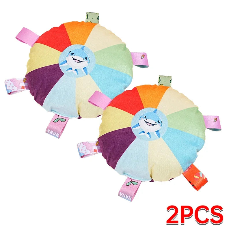 Funny Rainbow Plush Flying Saucer Dog Toys Outdoor Interactive Training Games Chew Toy Pets Flying Discs Toys Dog Accessories