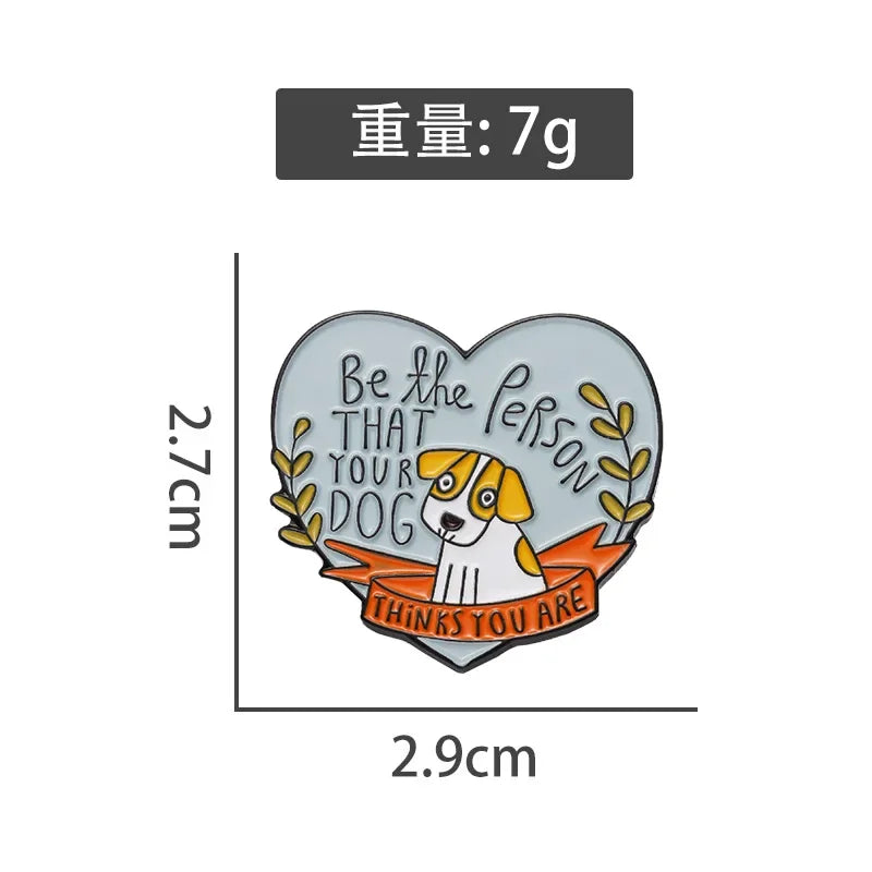 animal dog Enamelled Brooches Funny Cartoon Pins Backpack Lapel Badges Fashion Jewelry Accessories Festival Souvenir Gifts