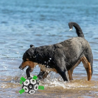 Pets Accessories Dog Bite Chew Balls Interactive Pet Football Toys 15cm Puppy Outdoor Training Soccer With Grab Tabs