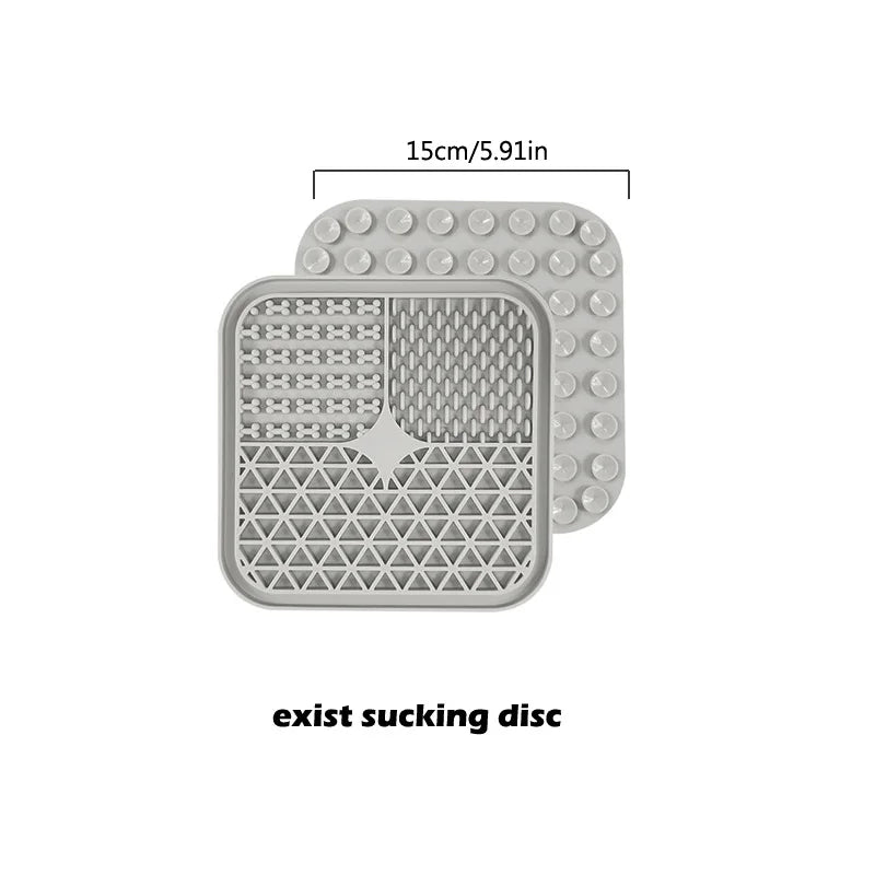 Dog Slow Feeder Mat,Relieve Anxiety Lick Pad for Small Animal Training Calming With Suction Cup Peanut Butter Snacks Lick Bowl