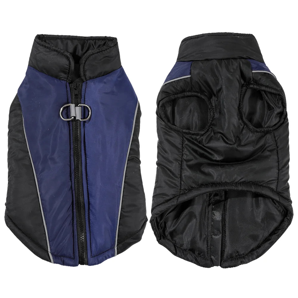 Reflective Dog Clothes For Winter Warm Puppy Vest Coat With D-ring Outdoor Waterproof Pet Jacket For Small Medium Dogs Yorkshire