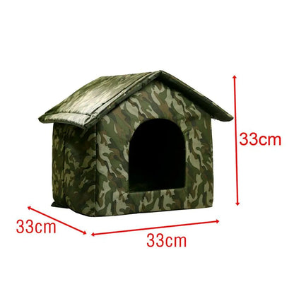 the STRAY HUT - Shelter: Portable and Weatherproof Bed for Stray Cats and Dogs