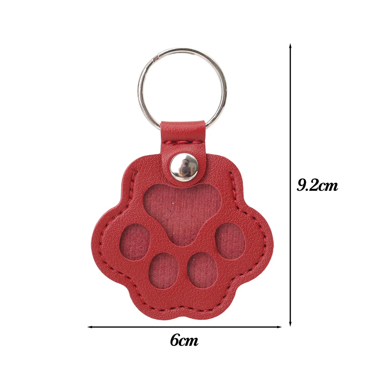 Pet Hair Memorial Keychain PU Leather Keepsake Locket for Cat Dog Fur Collection Memorial Keyring Gifts Decoration Accessories
