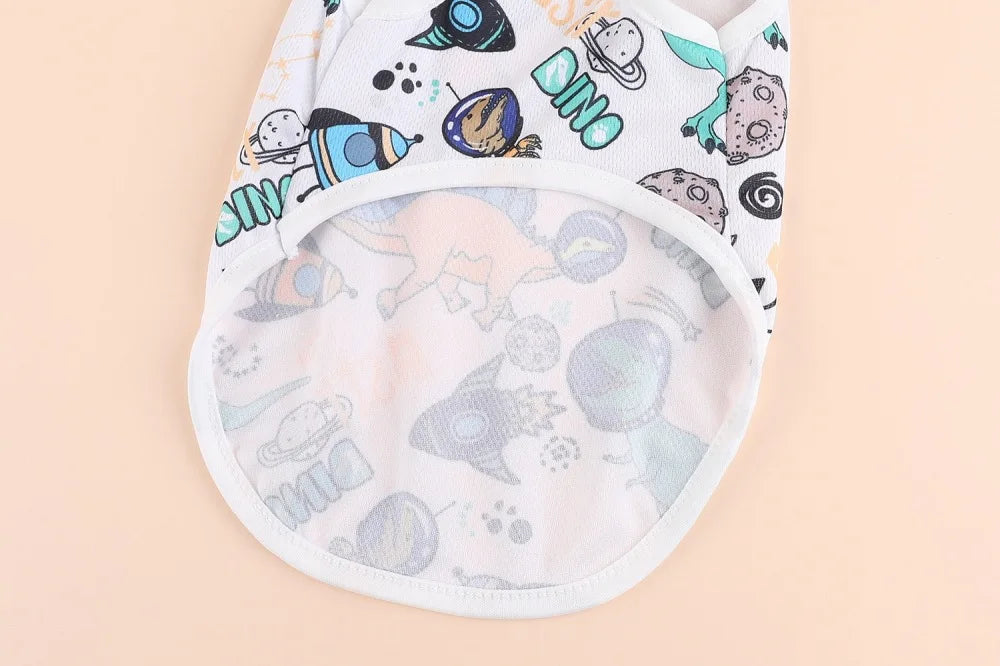 Cute Summer Pet Dog Cooling Vest Cartoon Soft Clothing Summer Casual Shirts Small Medium Large Dogs Puppy French Bulldog Clothes