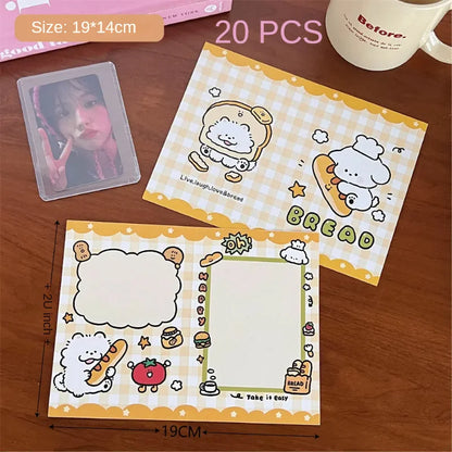 20 Pcs Cute Dog Folding Card Packaging Material Card Shipping Message Card Gift Packaging Greeting Card