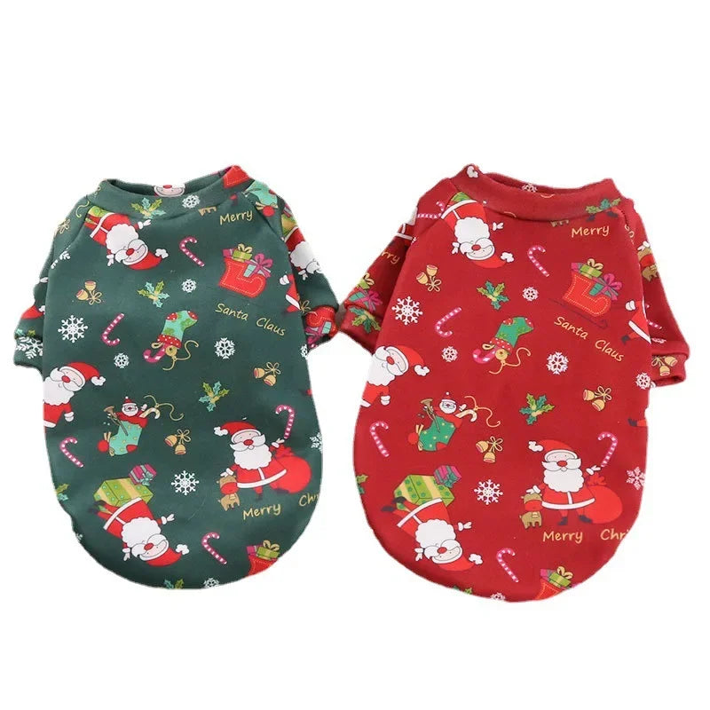 the MERRY MUTTS CHRISTMAS HOODIE - Christmas Dog Clothes, Pet Clothing, Hoodies, Comfortable Warm Soft Autumn Winter Puppy Outfit, Pet Dog Coat