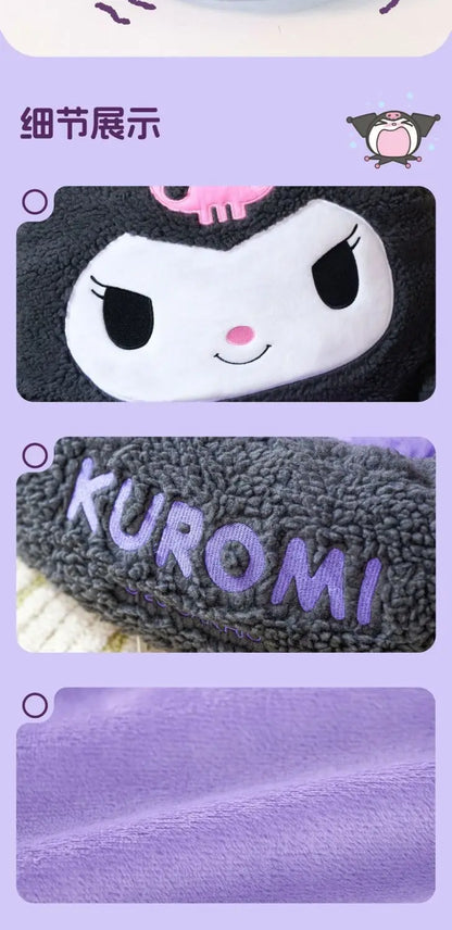 Kawaii Sanrio Kuromi Dog Bed Cute Cat Mat Kennel Winter Warm Breathable Puppy Sofa Removable Washable Sleeping Mat Pet Supplies