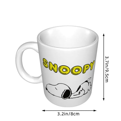 Manga Snoopy Woodstock Cartoon Dog Coffee Mug DIY Customized Ceramic Tea Milk Mug