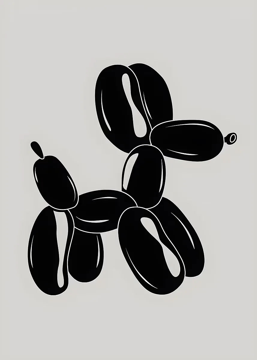 Pink Balloon Dog Posters and Prints Canvas Painting Modern Funny Wall Art Picture for Preppy Bedroom Teens Dorm Room Decor Gift