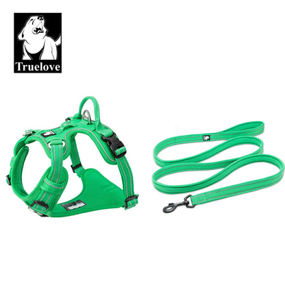 the SUREGRIP ALL-IN-ONE - Truelove Pet Harness+Pet Leash Set, Rope 110cm/200cm, All-in-One Reflective Dog Harness, No Pull, Adjustable Buckles