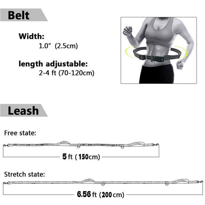 the RUNMATE HANDS-FREE LEASH - Retractable Hands-Free Dog Leash for Running, Double Handles Elastic Cord Reflective Large Dog Leash, Pet Supplies